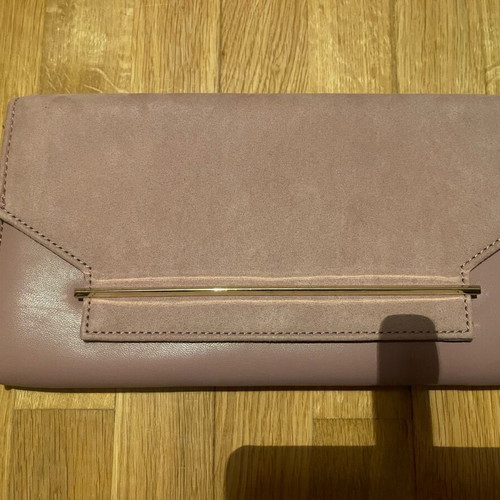 Aldo clutch like new with gold chain and suede