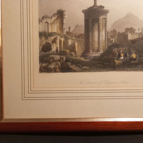 Lysicrates Monument engraving used from 1840 with frame