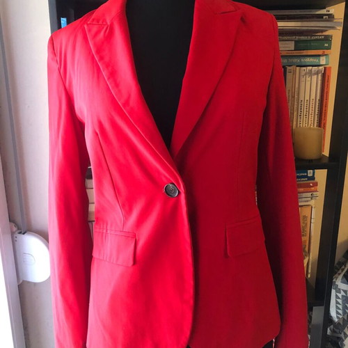 Zara Red Blazer Like New Tailored Fit Size S