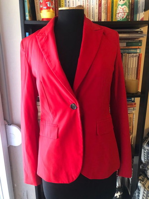 Zara Red Blazer Like New Tailored Fit Size S