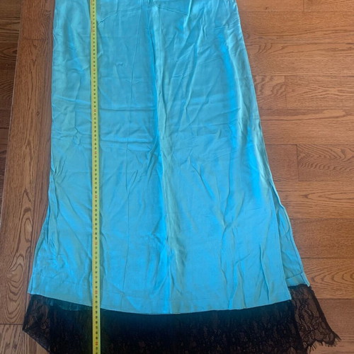 Zara slip dress like new, size L, black and green