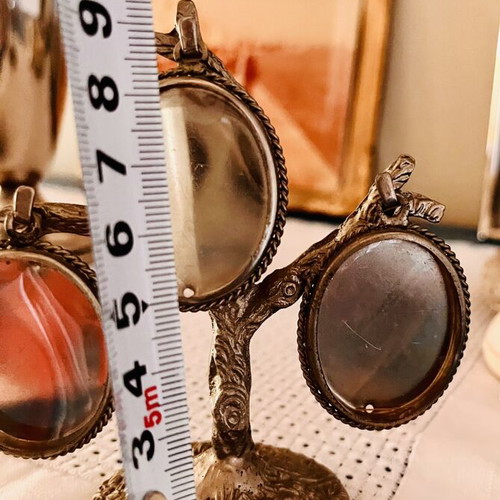 Vintage family tree photo frames used, brass with dark patina