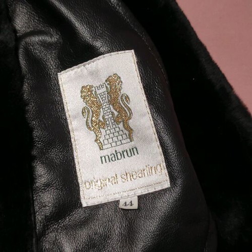 Mabrun Shearling Coat like new, genuine leather and natural fur
