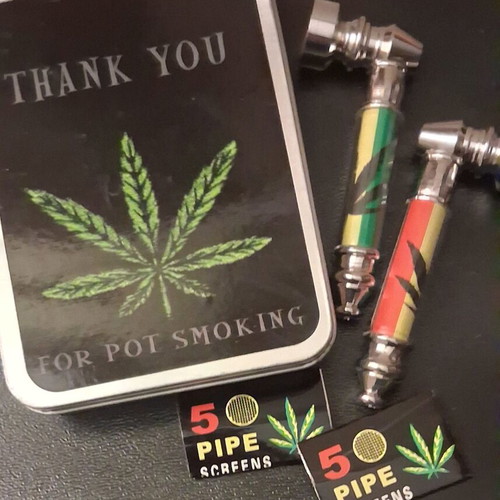 Metal pipes new unused with papers and metal box
