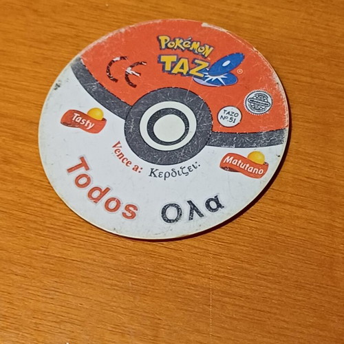 Pokémon Tazo Ash Ketchum Superpoder used, retro 90s collectible