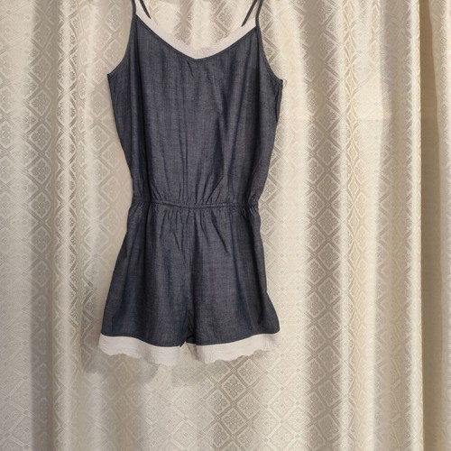 Esmara one-piece like new, 100% cotton, white and blue