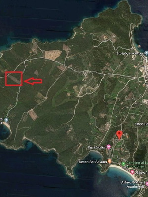 Αγροτεμάχιο 4483,5 τ.μ. (ΚΑΤΩ), Καραγάτσι, Νήσος Αμμουλιανή, Δήμος Αριστοτέλη, Χαλκιδική