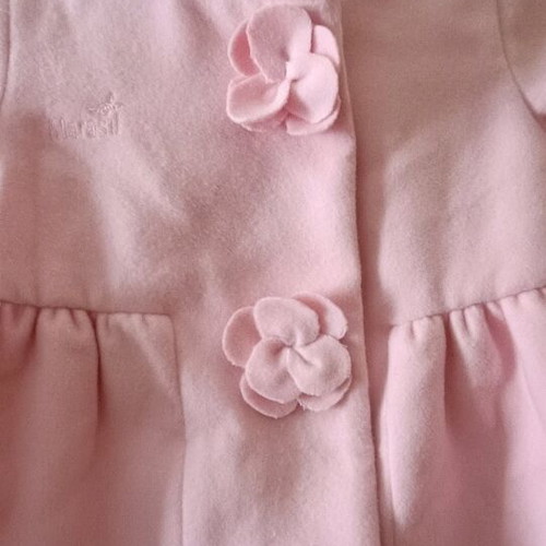 Marasil coat 12 months 80 cm like new pink for girl