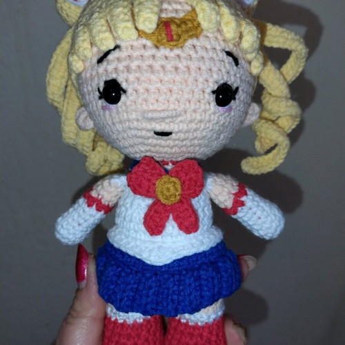 Crochet Sailor Moon doll new, handmade, 20cm