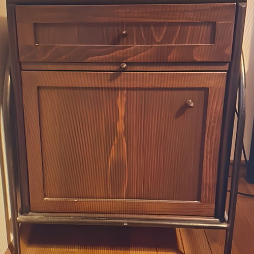 Bedroom furniture set used, solid wood and wrought iron classic style