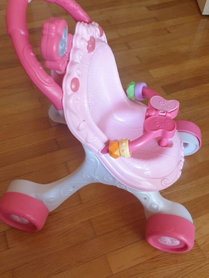 Fisher price περπατούρα/στράτα καροτσάκι ροζ μεταχειρισμένη
