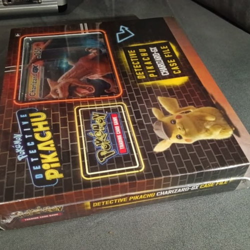 Detective Pikachu Charizard-GX case file with acrylic holder