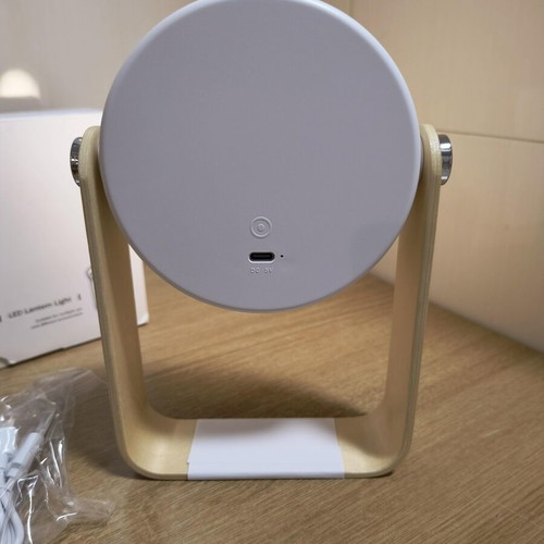 Portable wireless LED lamp with wooden handle and USB cable new