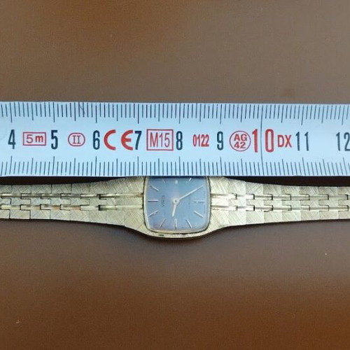 Vinca women's wristwatch used, gold-plated, mechanical, 17 rubis