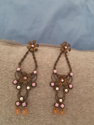 Earrings 3 pairs used, 2 hanging and 1 clip-on