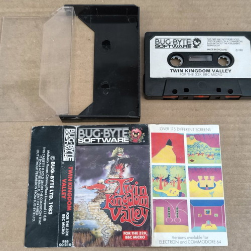 Twin Kingdom Valley BBC Micro cassette like new, complete in box