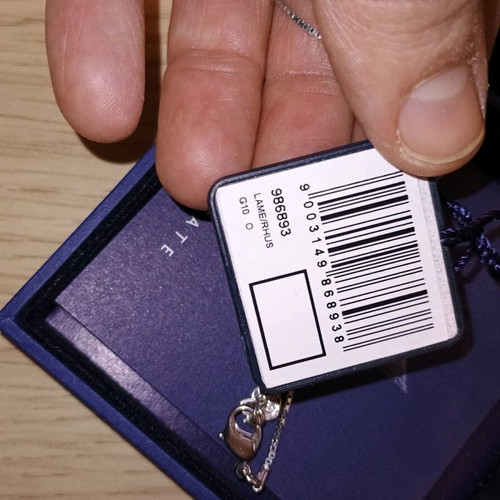 Κολιέ με διπλό σταυρό από κρύσταλλο Swarovski σαν καινούργιο, ασημί