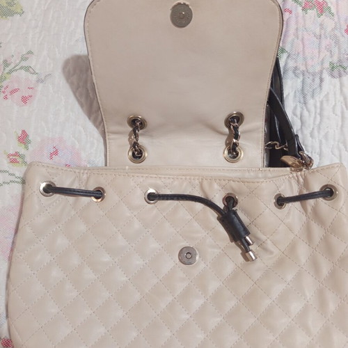 Guess backpack used, beige and black