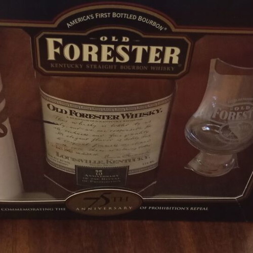 Old Forester 75th Anniversary Bourbon Gift Set new