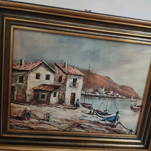 Island Landscape Painting like new 50x40 without frame