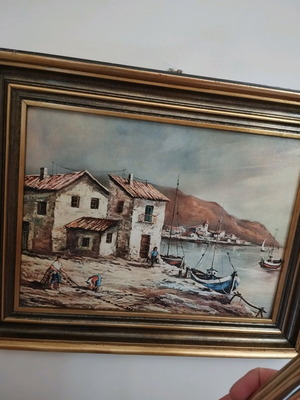 Island Landscape Painting like new 50x40 without frame