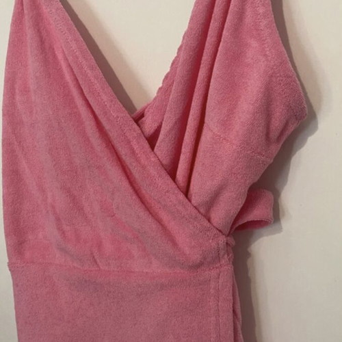 Benissimo Pink Beach Dress new, short terry fabric