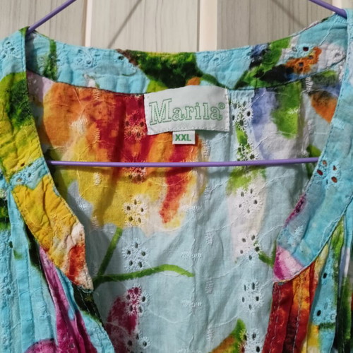 Marila XXL cotton dress, colorful