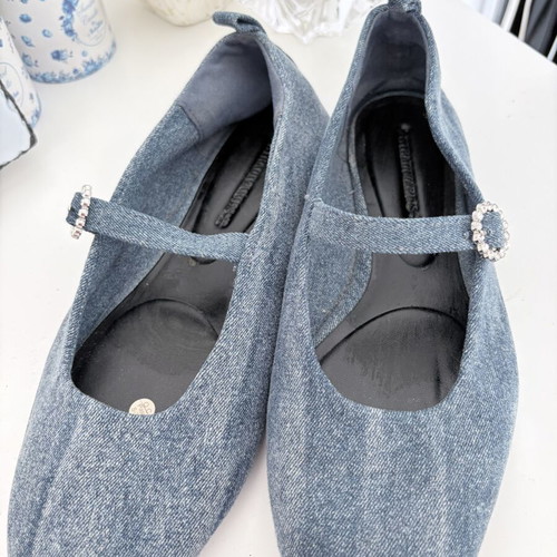 Denim ballet flats size 38 used