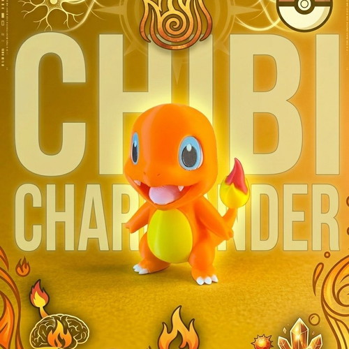 Chibi Charmander 3D printed collectible figure new