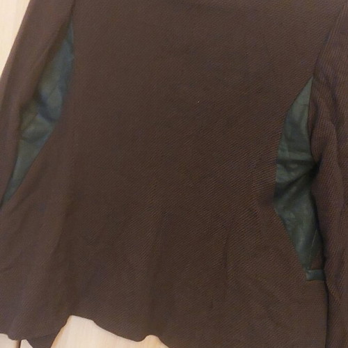 Mia jacket used brown with black leather details