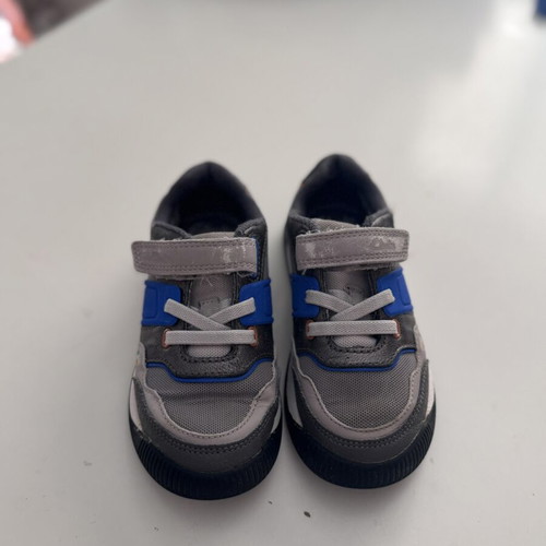 Clarks casual children's shoes size 27 used, grey and blue