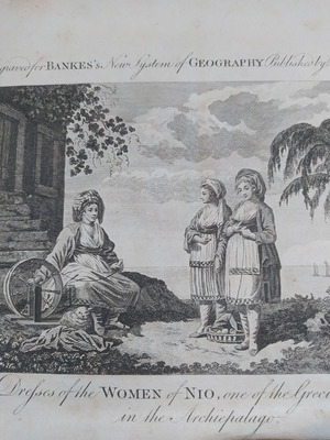 Παραδοσιακή Χαλκογραφία 1790 με Φορεσιές Ίου μεταχειρισμένη