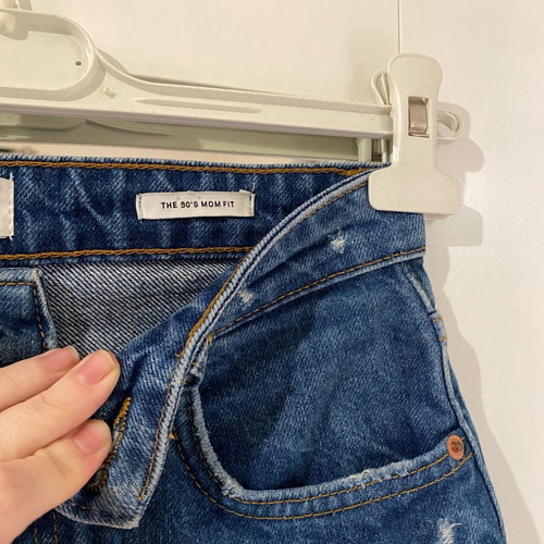 Zara mom jeans used, blue, size XS