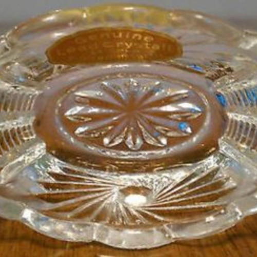 Set of 6 small crystal containers West Germany new