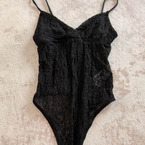 Bershka Black Mesh Bodysuit Size S Like New