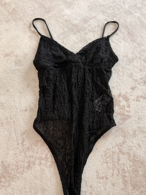 Bershka Black Mesh Bodysuit Size S Like New