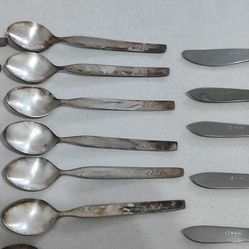 JAL Japan Airlines Vintage Silver-Plated Cutlery Set used