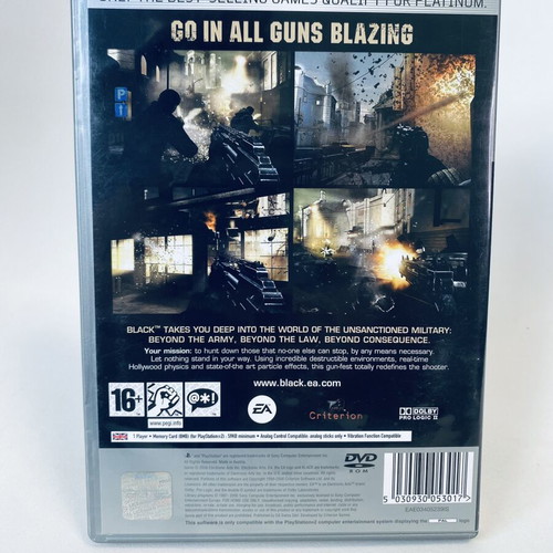 Black PlayStation 2 PS2 game used, full English version