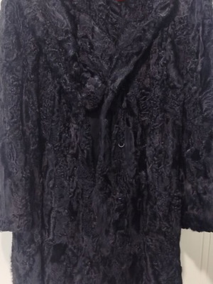 Astrakhan Fur Vintage coat like new with matching hand pouch