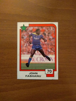 Panini Soccer Superstars 1988 Card No70 John Fashanu used