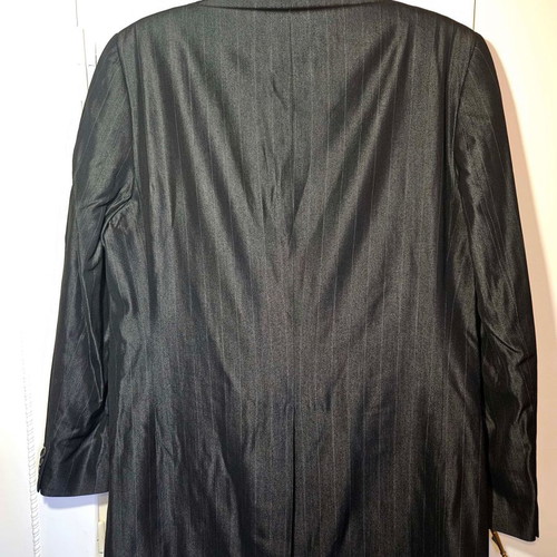 Carlo Pignatelli men's jacket black shiny striped size L like new