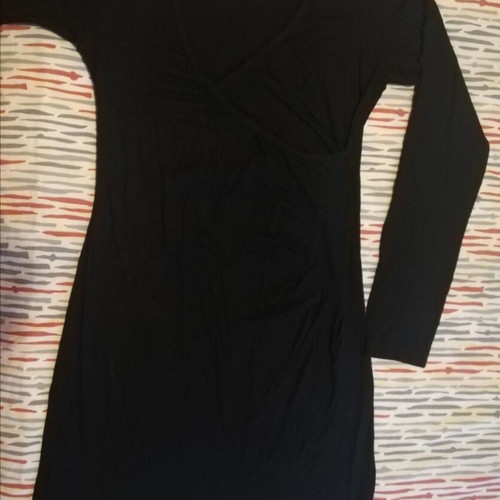 Black elastic wrap dress used, mini