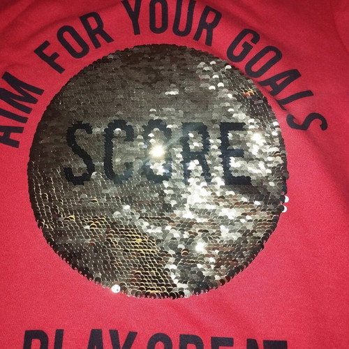 H&M sweatshirt with reversible sequins, like new, age 9-10