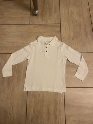 OVS Fashion λευκή μπλούζα πόλο για αγόρι, 122 εκ.