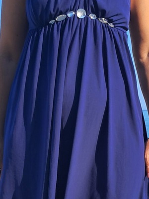 Strapless dress like new, blue, size S
