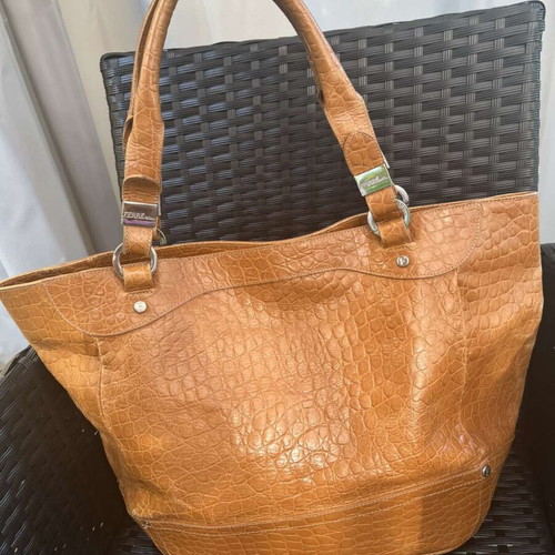 Ferre Vintage handbag used, calf leather, 50x34x16 cm