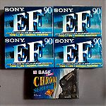  Κασέτα ήχου Sony EF 90 slim 4 PCS  & BASF by EMTEC – CHROME SUPER QUALITY II 90 (IEC II/HIGH POSITION) (MADE IN GERMANY) PCS 1