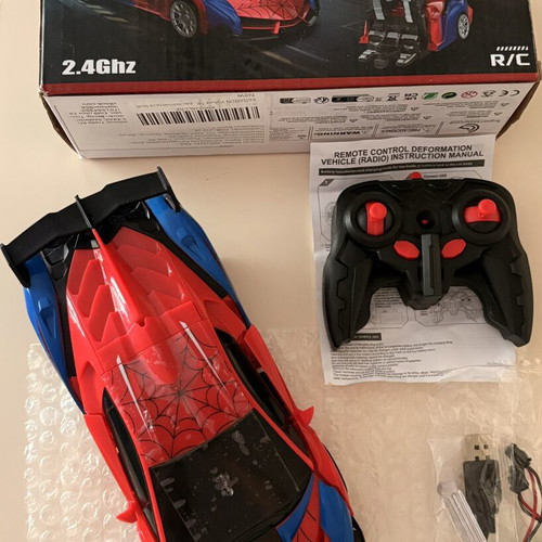 Spider-Man Transforming Remote Control Car 2-in-1 with LED Lights