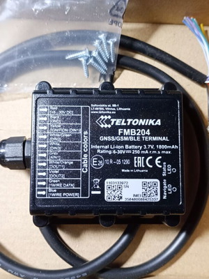 Teltonika FMB204 GPS Tracker καινούργιο, αδιάβροχο IP67 για αυτοκίνητα και φορτηγά