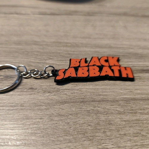 Black Sabbath 3D Printed Keyring New